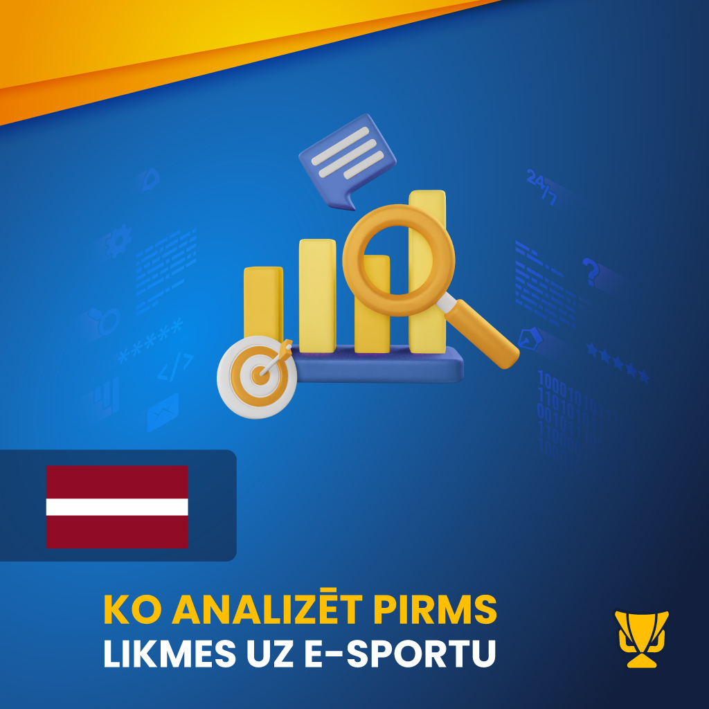 Ko analizēt pirms likmes uz e-sportu