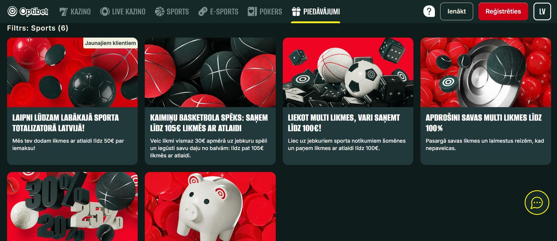 Optibet totalizatora bonusi