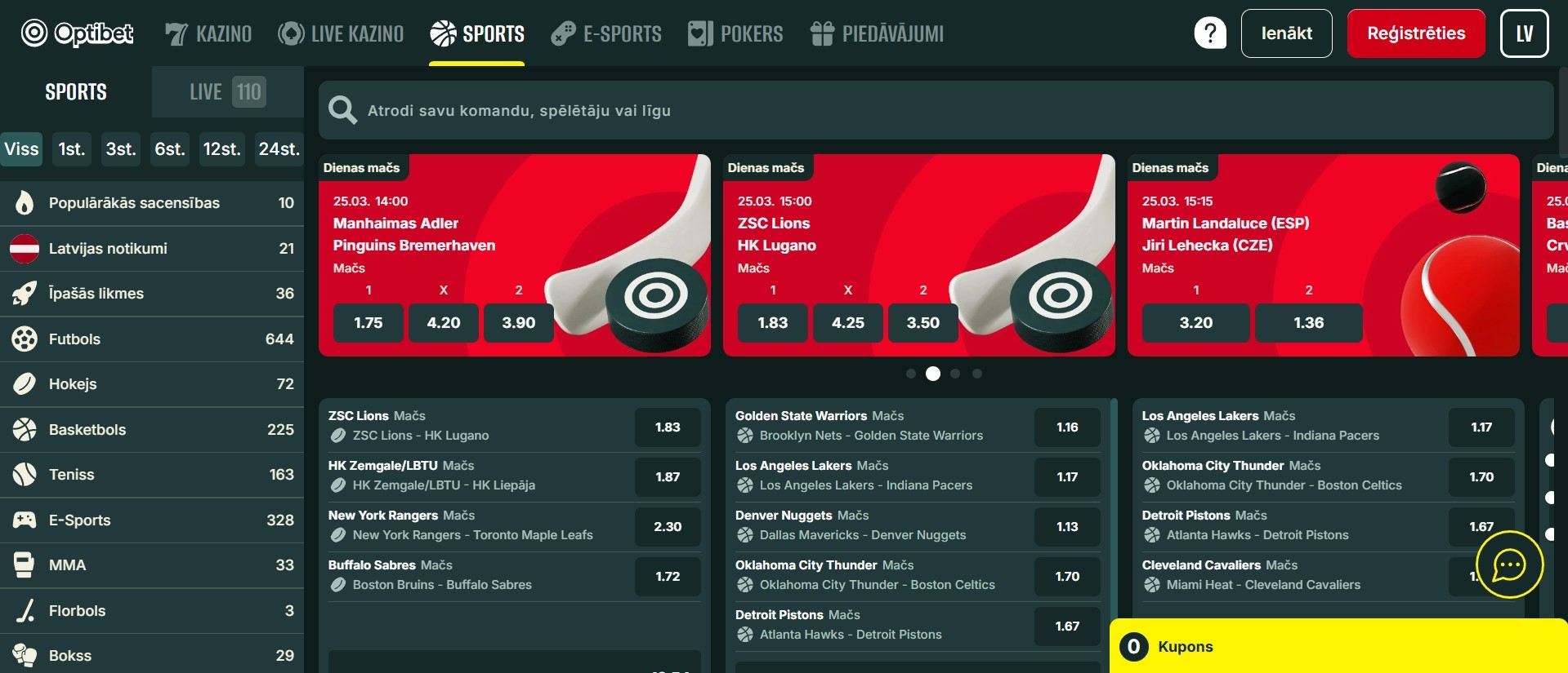 Optibet totalizators – sports un derību tirgi