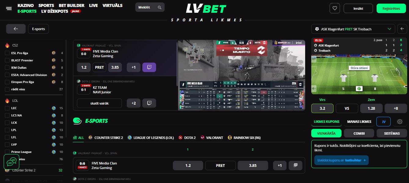 LVBet eSports betting, likme.tv