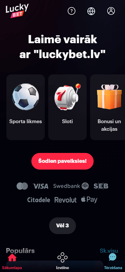 luckybet home mobile