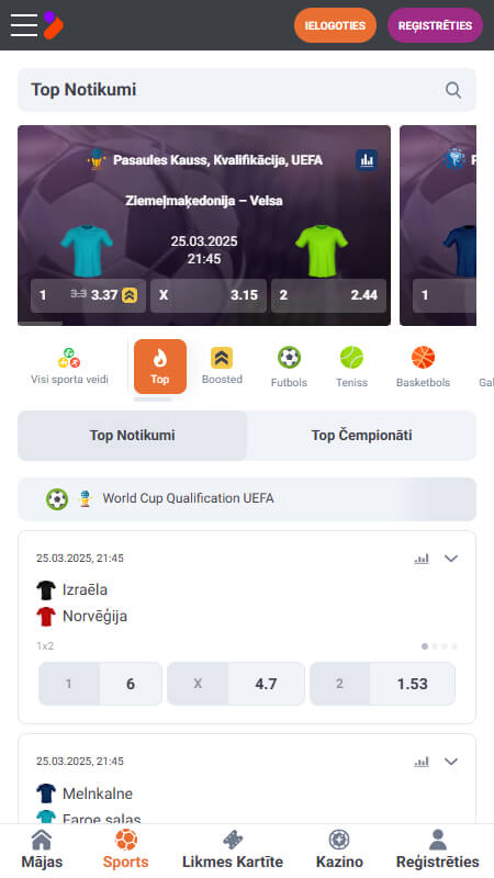 Tonybet bukmeikeru mājas lapa