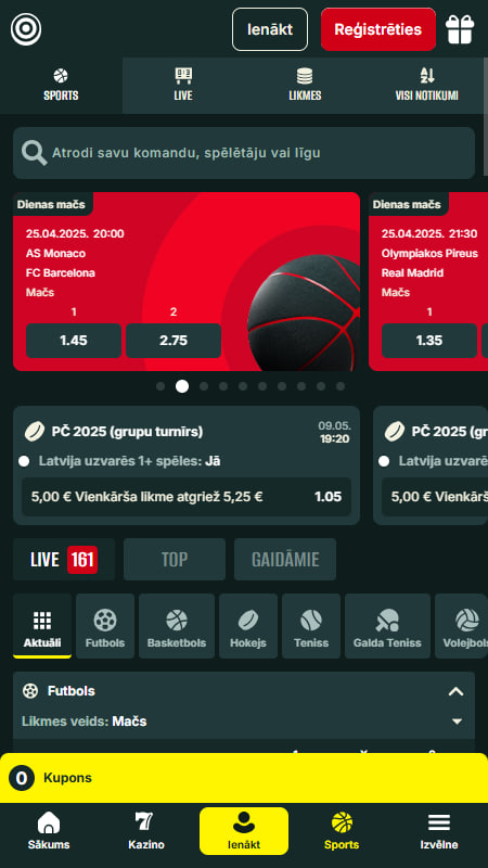 Optibet totalizatora Latvijā