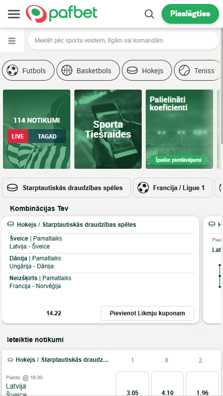 Pafbet.lv totalizatora Latvijā