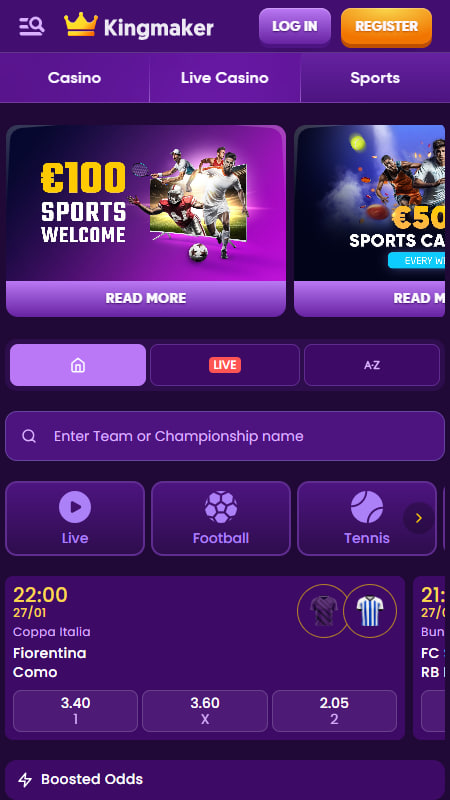 Виды спорта в Kingmaker