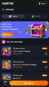 Martin Casino Bonus Angebote