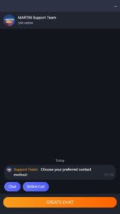 martin casino bookmaker support