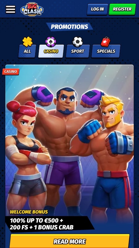 BigClash bonusi un akcijas