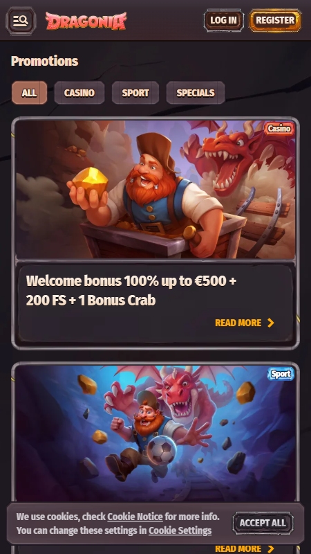 Dragonia Casino Bonuses