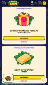 GambleZen bonusi un akcijas