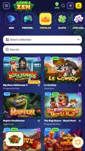 Labākie spēļu automāti GambleZen Latvia