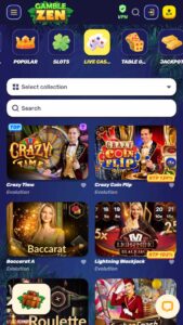 Tiešraides spēļu saskarne ar īstiem dīleriem