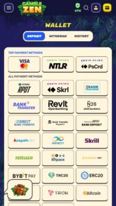 Kā norēķināties par kazino spēlēm vietnē GambleZen