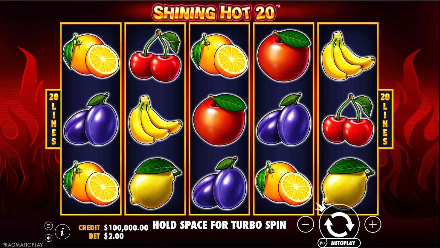 Демоверсия игры Shining hot 20