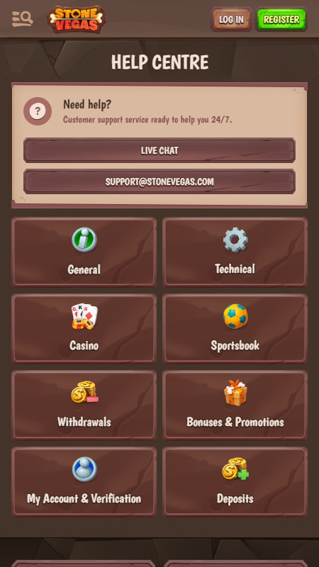 StoneVegas atbalsta komanda un kontakti