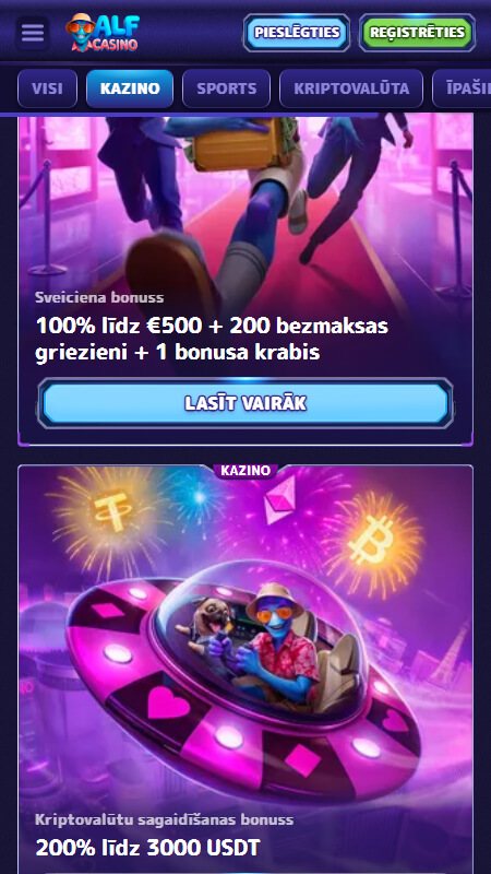 AlfCasino casino bonuses