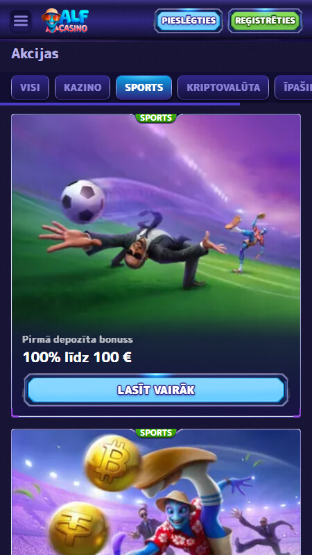 AlfCasino sports bonuses