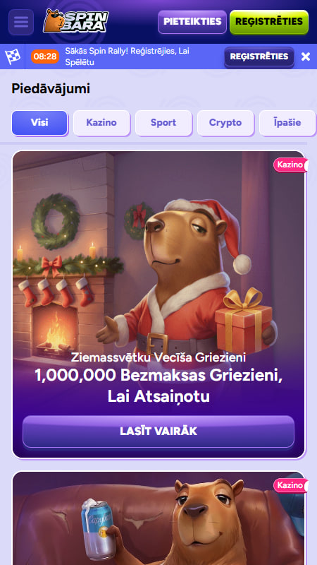 Spinbara Piedāvājumi un bonusi