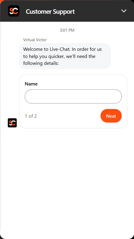 Sportcenter customer support