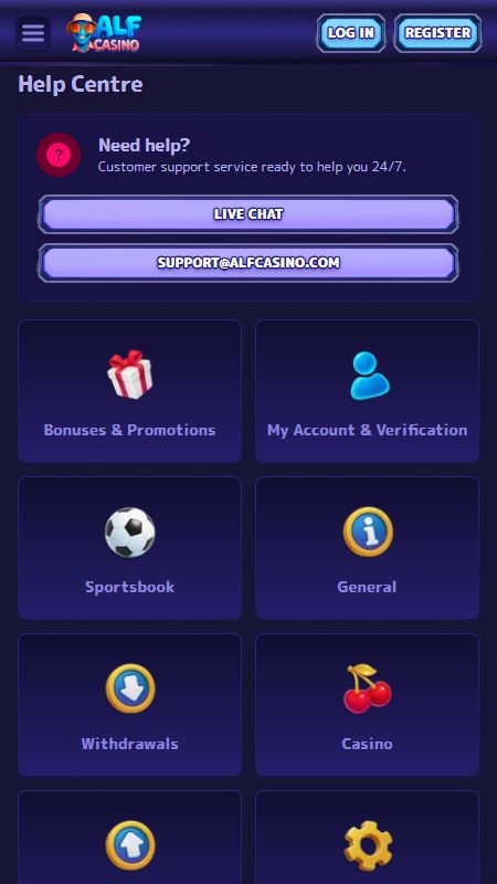 Справочный центр AlfCasino