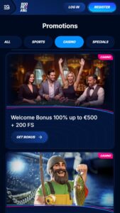 Бонусы и акции доступны в казино Boomerang Bet