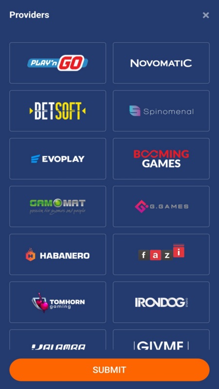 Dream Bet Поставщики игр