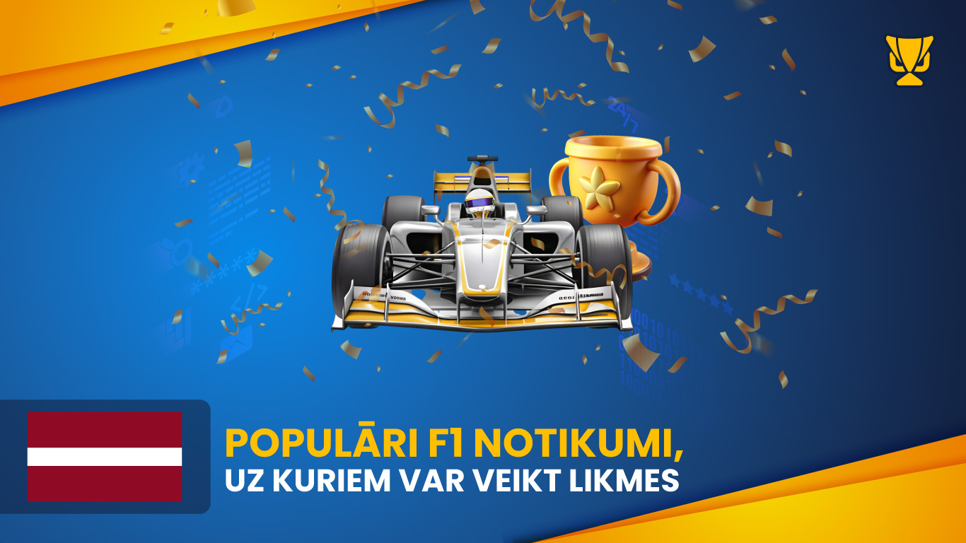 Populāri F1 notikumi, uz kuriem var veikt likmes