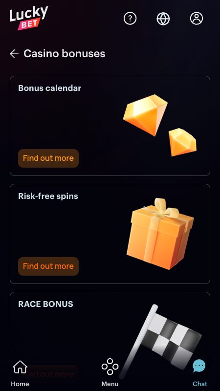 Бонусы и акции Luckybet