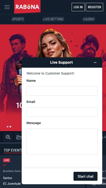 Онлайн-чат Rabona