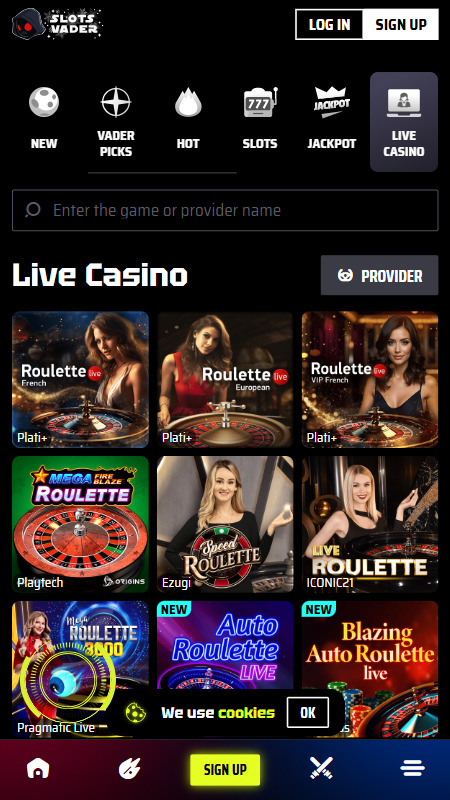 Live-игры в казино SlotsVader