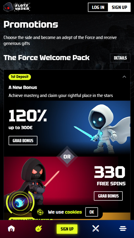 Бонусы и акции казино SlotsVader