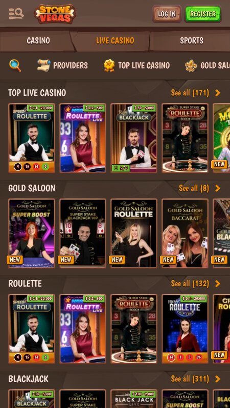 Интерфейс live-казино StoneVegas