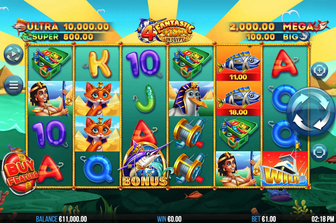 Как играть в 4 Fantastic Fish in Egypt