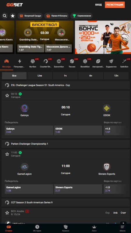 GGBet ставки на спорт