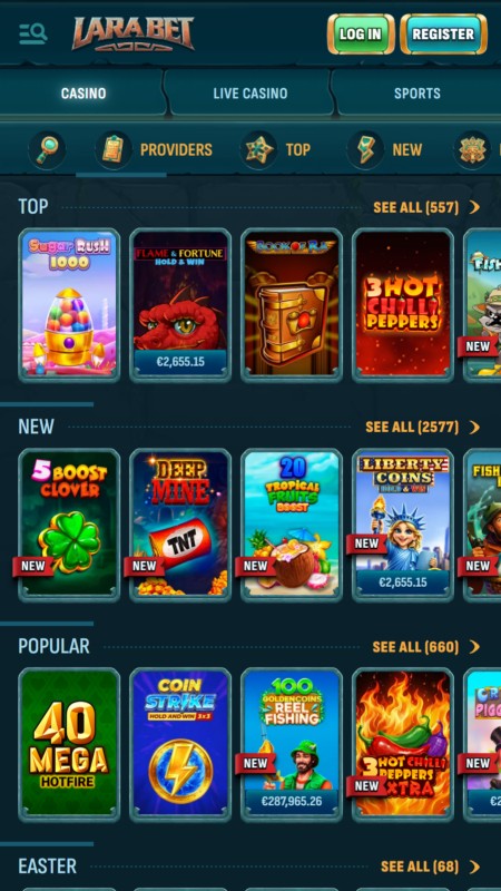 Larabet Онлайн казино