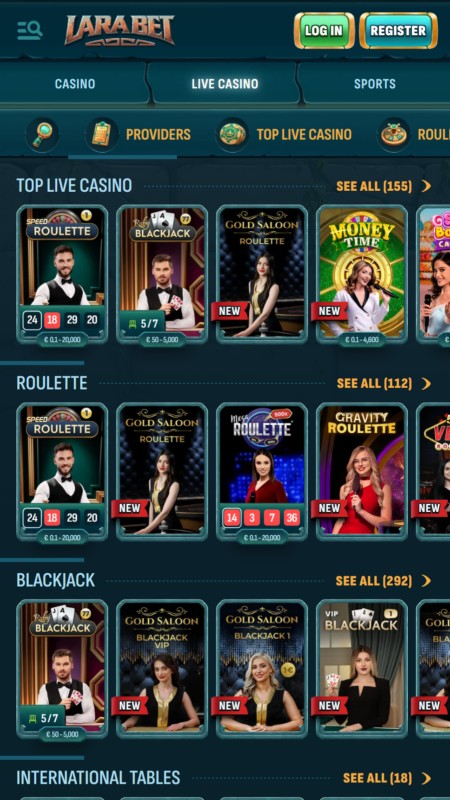 Larabet Live-казино
