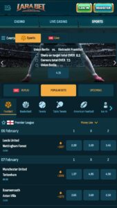 Larabet sporta likmes un sporta veidi