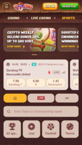 Sports un derību tirgi Roostino platformā