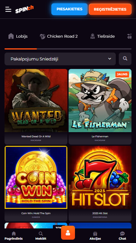 Spinch spēļu automāti