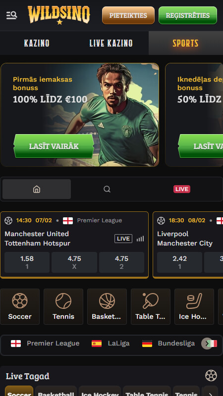 Wildsino totalizators Latvijā