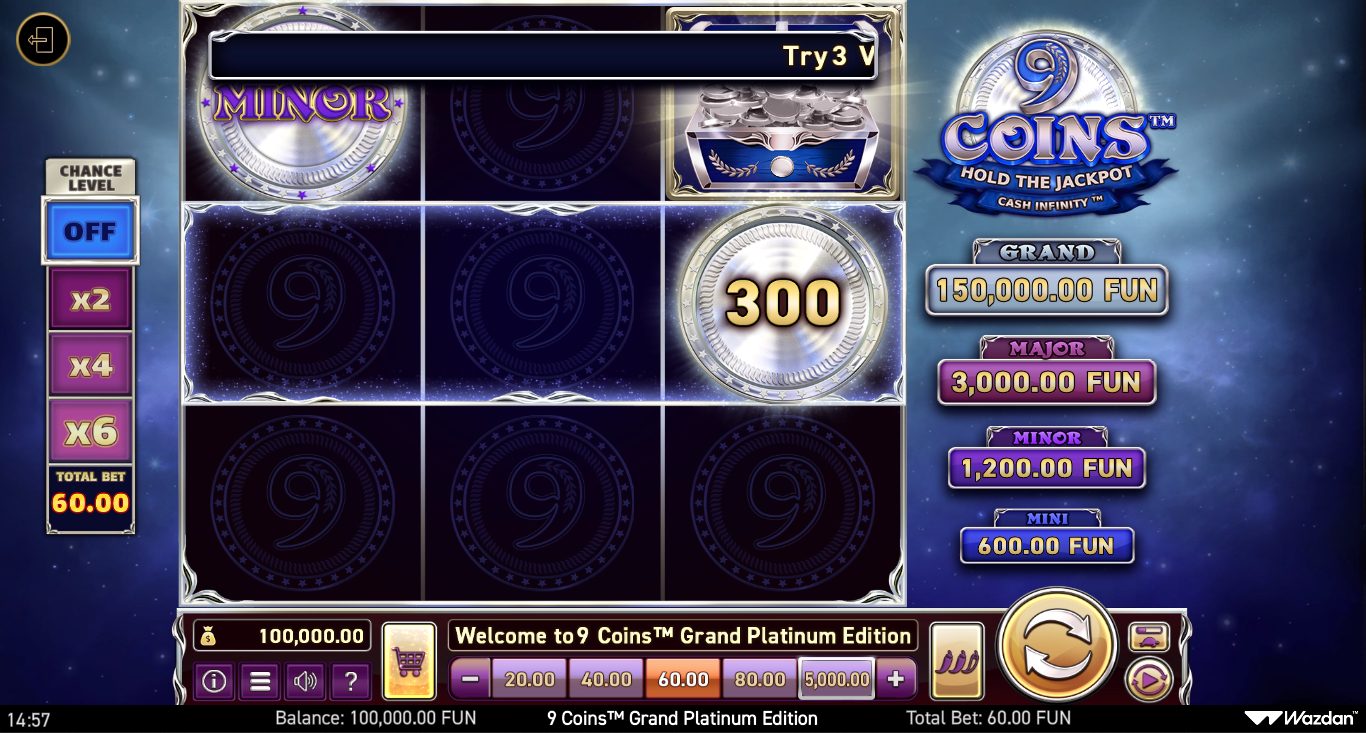 9 Coins: Grand Platinum Edition design