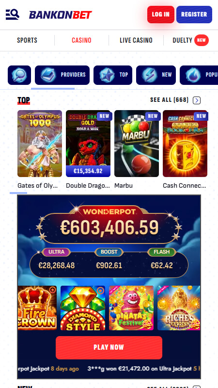 Bankonbet games at casino