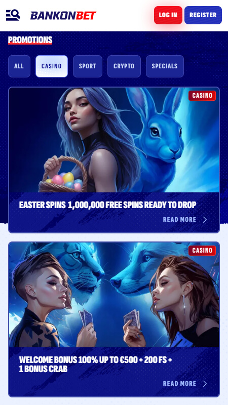 Bankonbet casino bonuses