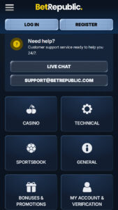 BetRepublic Klientu atbalsts