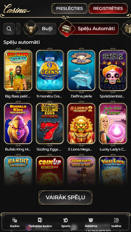 Casina kazino Spēļu automāti
