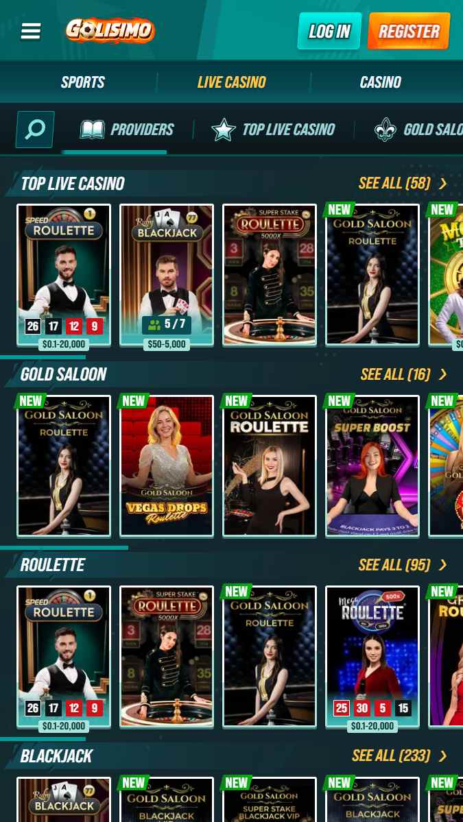 Golisimo dzīvais kazino