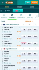 Reāllaika likmes un statistika pieejama Golisimo