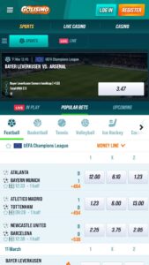 Sporta un derību tirgus Golismo