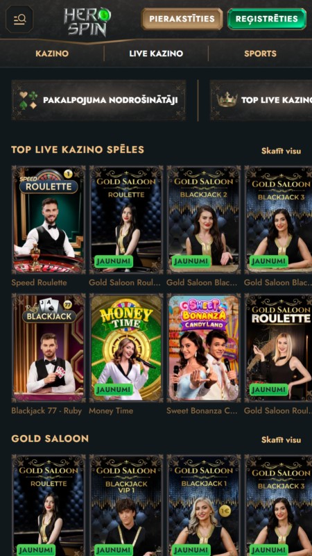 HeroSpin Live Kazino