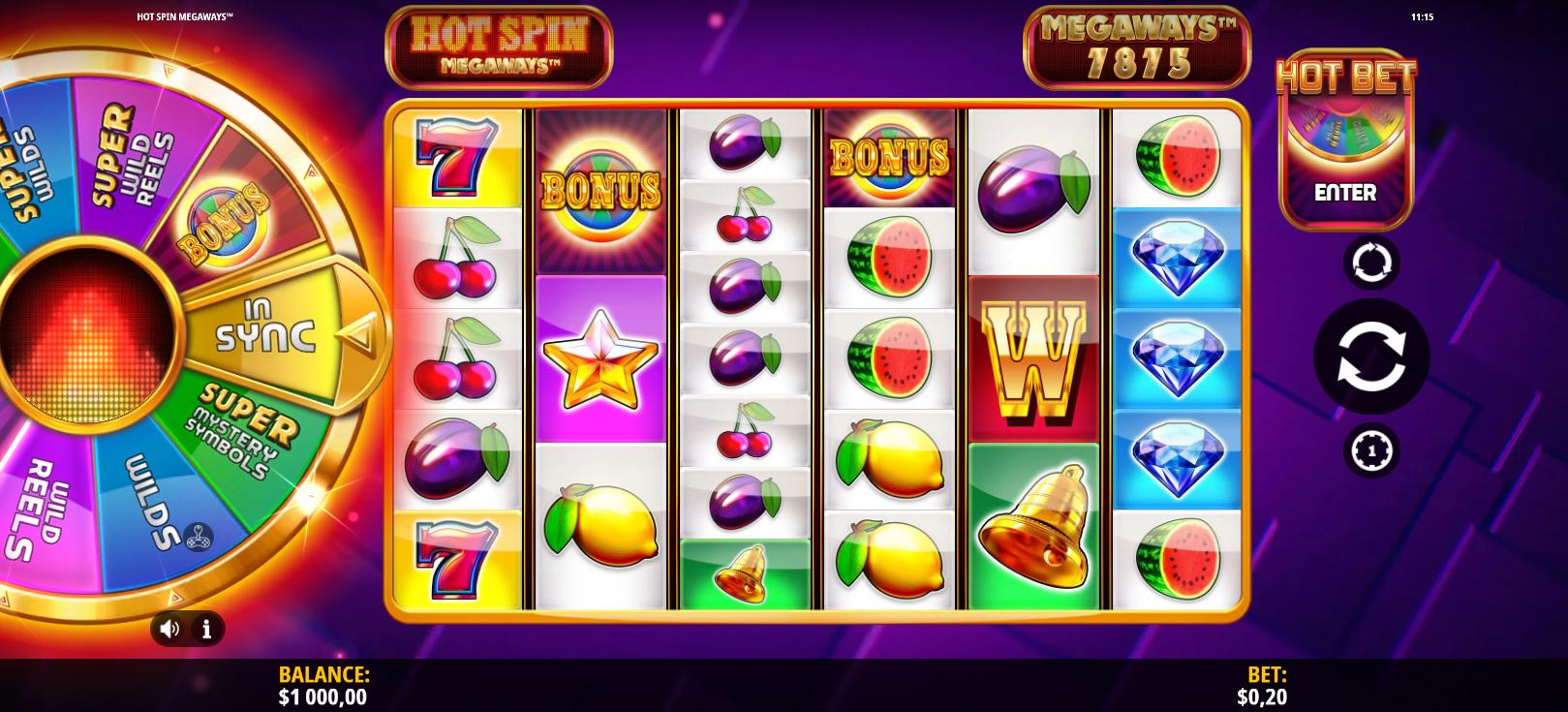 Hot Spin slot demo